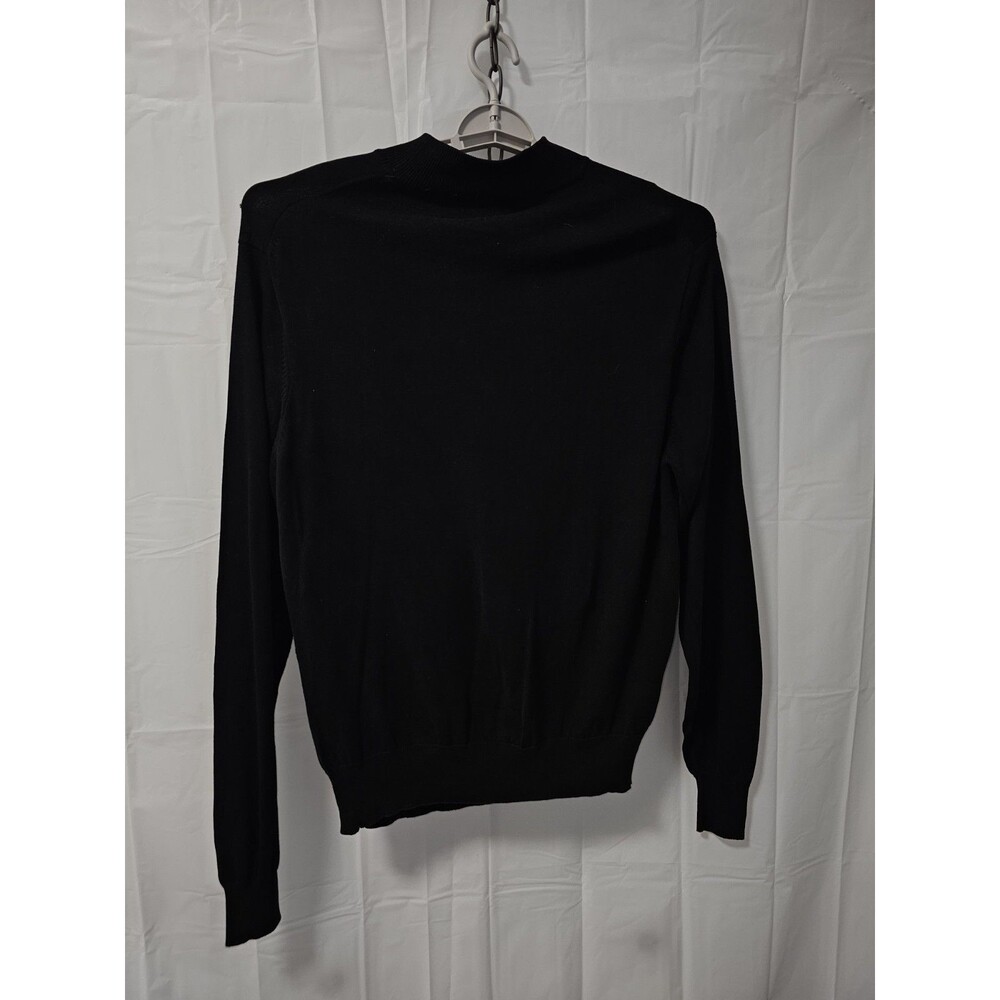 Jos. A. Bank Signature Mens Black 100% Silk Mock Neck Sweater Sz XL Luxury Old